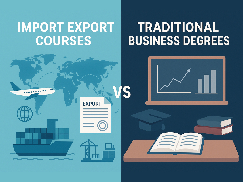 Import Export Course vs Traditional Business Degree Comparison